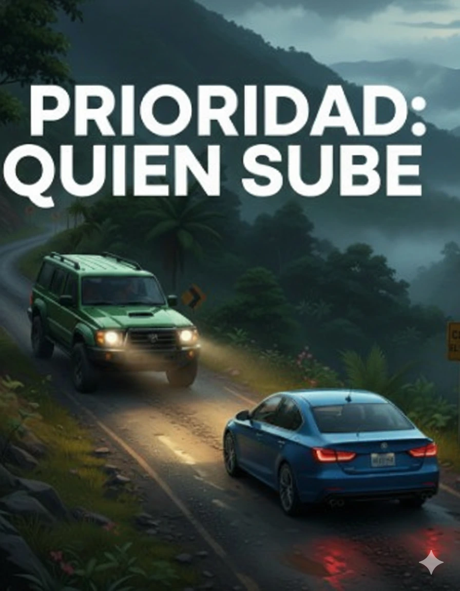 Tiene prelación el Vehículo que sube